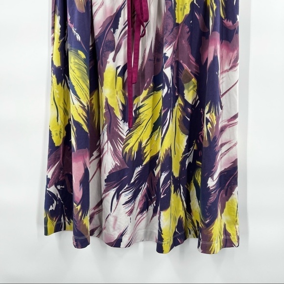 Jonathan Martin abstract print dress belted 10 - Picture 3 of 12
